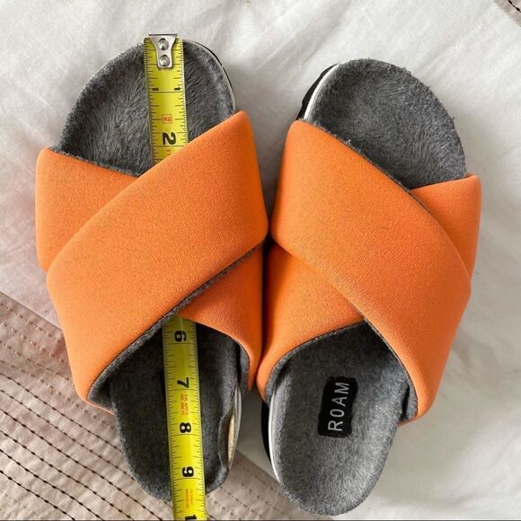 ROAM Dawn Orange Cross Slides Sandals 7 - Picture 10 of 10